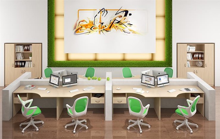 Офисный набор мебели SIMPLE с эргономичными столами и шкафом в Стерлитамаке - изображение 6